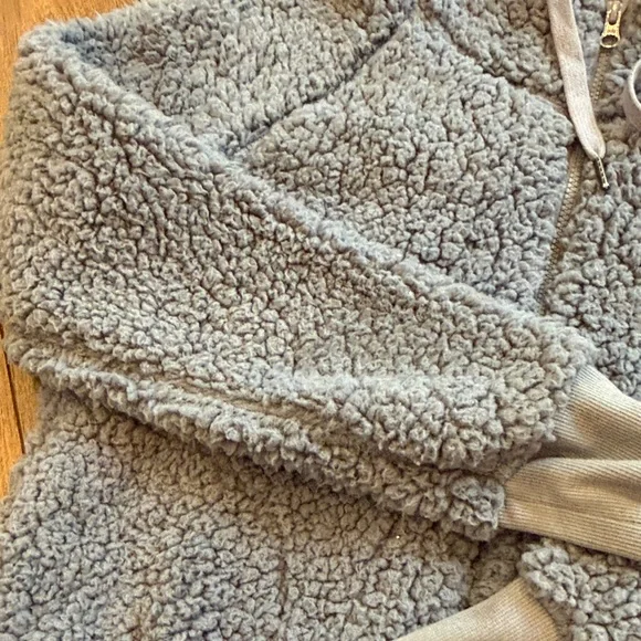 Z by Zella Cozy Blue Sherpa Hoodie  Jacket Medium C12-002 - Picture 4 of 7
